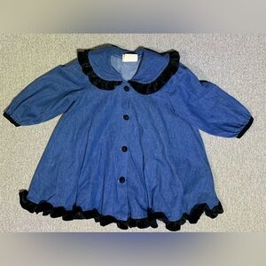 Vintage Girl Denim Jean Dress Size 3 Toddler